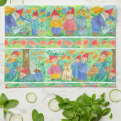 Tuin Gnome Pixie Speel Schildpad Theedoek (Gevouwen)