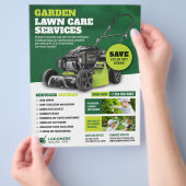 Tuin, Grasmaaien, Grasverzorging Flyer (Hand)