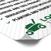 Tuin, Grasmaaien, Grasverzorging Poster (Hoek)