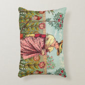 Tuin Groei Bloem Vrouw Kunst Antiek Accent Kussen (Voorkant(Verticaal))