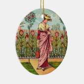 Tuin Groei Bloem Vrouw Kunst Antiek Keramisch Ornament (Rechts)