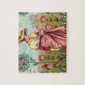 Tuin Groei Bloem Vrouw Kunst Antiek Legpuzzel (Verticaal)