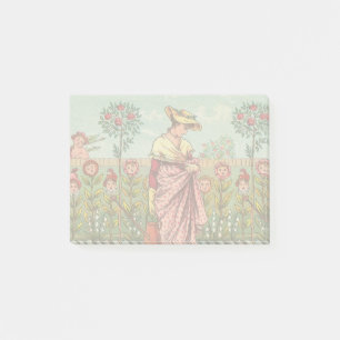 Tuin Groei Bloem Vrouw Kunst Antiek Post-it® Notes