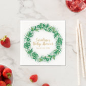 Tuin Groen Baby shower Servet groen en goud (Insitu)