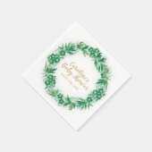 Tuin Groen Baby shower Servet groen en goud (Hoek)
