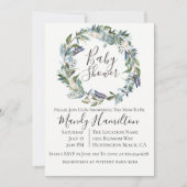 Tuin groen krans Baby shower uitnodiging (Voorkant)