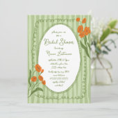 Tuin Groen Sinaasappel Handgeschilderd Vrijgezelle Kaart (Staand voorkant)