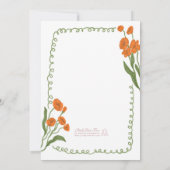 Tuin Groen Sinaasappel Handgeschilderd Vrijgezelle Kaart (Achterkant)