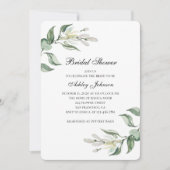 Tuin groene bladeren. Uitnodiging voor bruidsdouch (Voorkant)