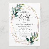 Tuin Groenen Bruids Douche Uitnodiging Groen (Voorkant)