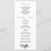 Tuin Groenen Gay Wedding Programma - Mr & Mr. Programmakaart (Achterkant)