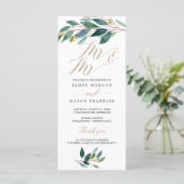 Tuin Groenen Gay Wedding Programma - Mr & Mr. Programmakaart (Staand voorkant)