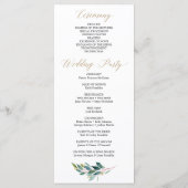 Tuin Groenen Gay Wedding Programma - Mrs & Mrs. Programmakaart (Achterkant)