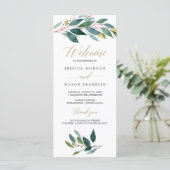 Tuin Groenen Trouwprogramma - Ceremonie Programma Programmakaart (Staand voorkant)