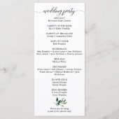 Tuin Groenen Trouwprogramma's Programmakaart (Achterkant)