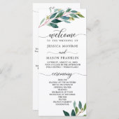 Tuin Groenen Trouwprogramma's Programmakaart (Voorkant / Achterkant)