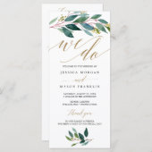 Tuin Groenen Wedding Program - Wij doen Programmakaart (Voorkant / Achterkant)