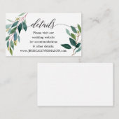 Tuin Groenen Wedding Website Insert Kaart (Voorkant / Achterkant)