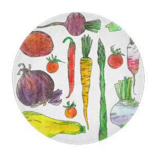 Tuin Groenten Asperges Bieten Wortelen Wortel Snijplank