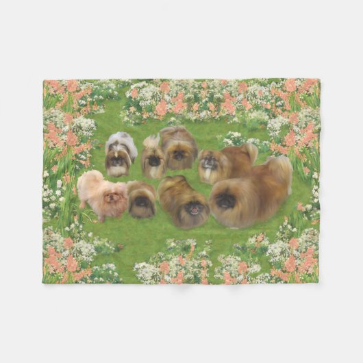 Tuin Groep Fleece Deken (Voorkant (Horizontaal))