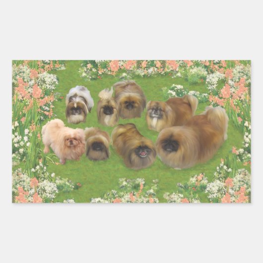 Tuin Groep Rechthoekige Sticker (Voorkant)