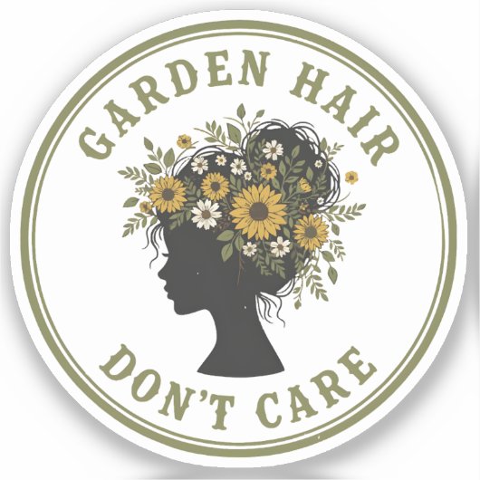 Tuin Haar, Geen Zorgen Sticker (Voorkant)