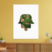 Tuin Hamsa Ballon Schilderstudio Kunst Canvas Afdruk (Insitu (Woonkamer))