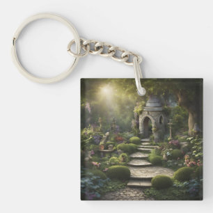 Tuin Heiligdom Kunst Sleutelhanger