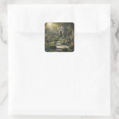 Tuin Heiligdom Kunst Vierkante Sticker (Tas)