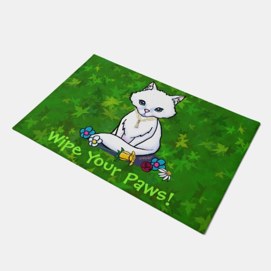 Tuin Helper Leuke Kat Deurmat (Schuin)