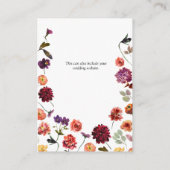 Tuin Herfst Zomer Verbrande Sinaasappel Bruiloft D Informatiekaartje (Achterkant)