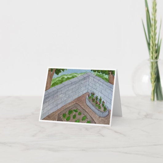Tuin Hoek Wenskaart Kaart (Voorkant)