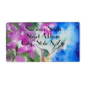 Tuin Hummingbird Bruiloft Retouradres Labels (Voorkant)