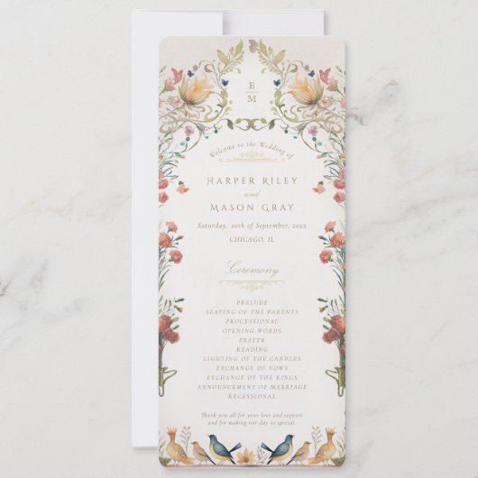  Tuin Huwelijksceremonie Programma (Voorkant)