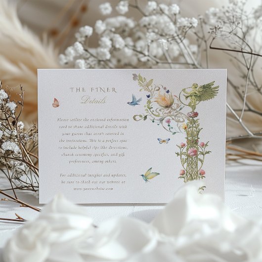 Tuin Huwelijksinformatie  illustraties Informatiekaartje