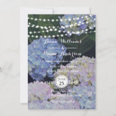 Tuin Hydrangea Slinger van Lichtjes Huwelijksuitno Kaart (Voorkant)