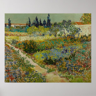 Tuin in Arles (1888) van Van Gogh Poster