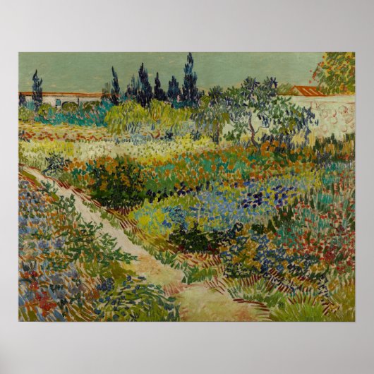 Tuin in Arles (1888) van Van Gogh Poster (Voorkant)