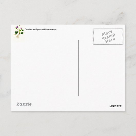 Tuin in Arles Briefkaart (Achterkant)