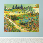 Tuin in Arles door Vincent Van Gogh (1888) Canvas Afdruk (Insitu (Houten vloer))