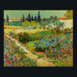 Tuin in Arles door Vincent Van Gogh (1888) Poster<br><div class="desc">Titel Nederlands: Tuin the Arles Garden at Arles / Flowering Garden with Path Artist Vincent Van Gogh Object type schilderij Genre landscape art Date Arles,  juli 1888 Middelgrote olie op canvas</div>