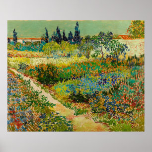 Tuin in Arles door Vincent Van Gogh (1888) Poster