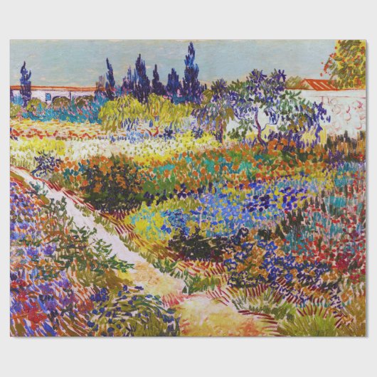 Tuin in Arles, Van Gogh Cadeaupapier (Vlak)