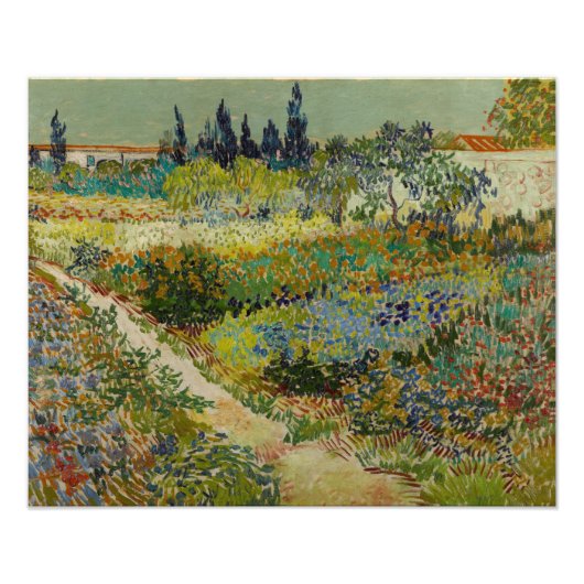 Tuin in Arles Vincent Van Gogh Foto Afdruk (Voorkant)