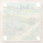 Tuin in Arles | Vincent van Gogh Glazen Onderzetter (Achterkant)