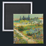 Tuin in Arles | Vincent Van Gogh Magneet<br><div class="desc">Tuin in Arles (1888) van de Nederlandse postimpressionist Vincent Van Gogh. Origineel kunstwerk is een olie op doek die een dun landschap van kleurrijke bloemen afschildert. Gebruik de ontwerphulpmiddelen om douanetekst toe te voegen of het afbeelding te personaliseren.</div>