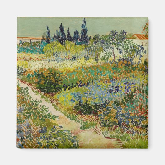 Tuin in Arles | Vincent Van Gogh Magneet (Voorkant)