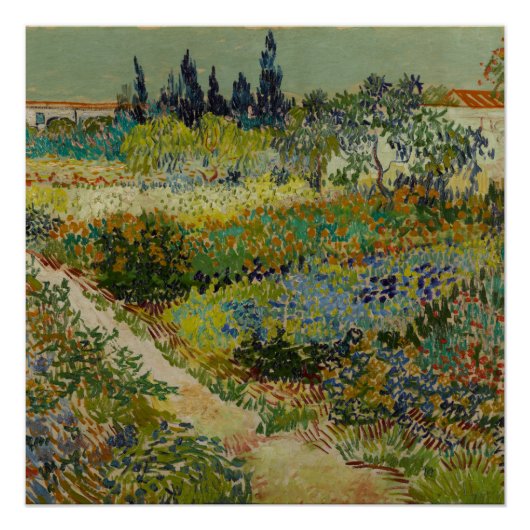 Tuin in Arles - Vincent Van Gogh Perfect Poster (Voorkant)