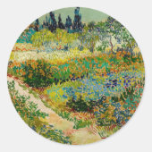 Tuin in Arles | Vincent van Gogh Ronde Sticker (Voorkant)