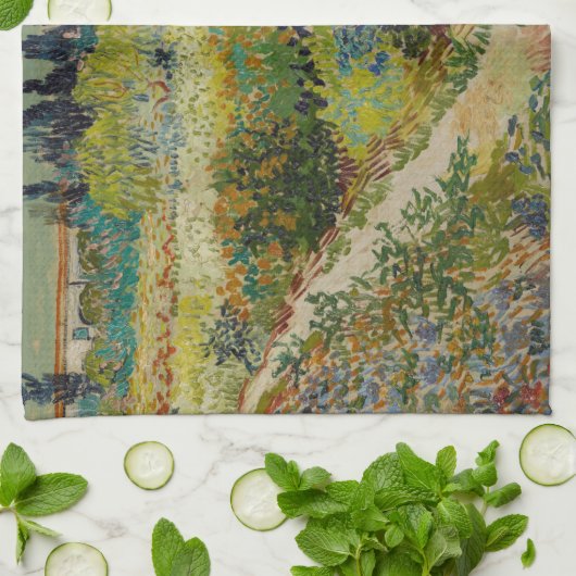 Tuin in Arles - Vincent Van Gogh Theedoek (Gevouwen)